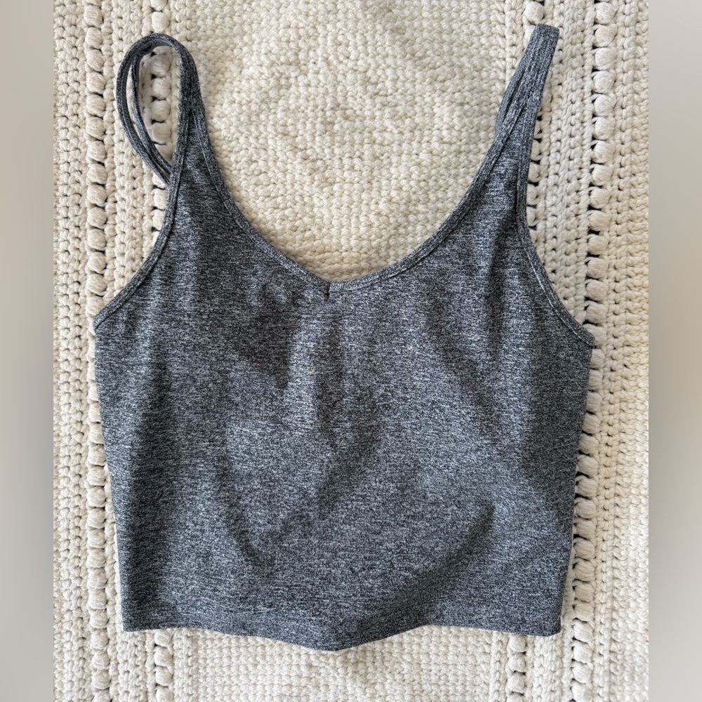 QUINCE Ultra-Form Strappy Bra Tank Women's Small Heather Grey